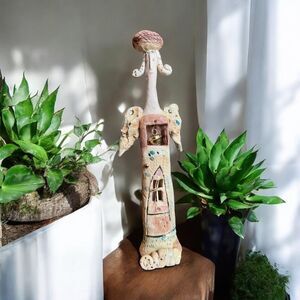 Signed Ceramic Sculpture by Pavlina Rymerova One Of A Kind Fine Art  10” Europe